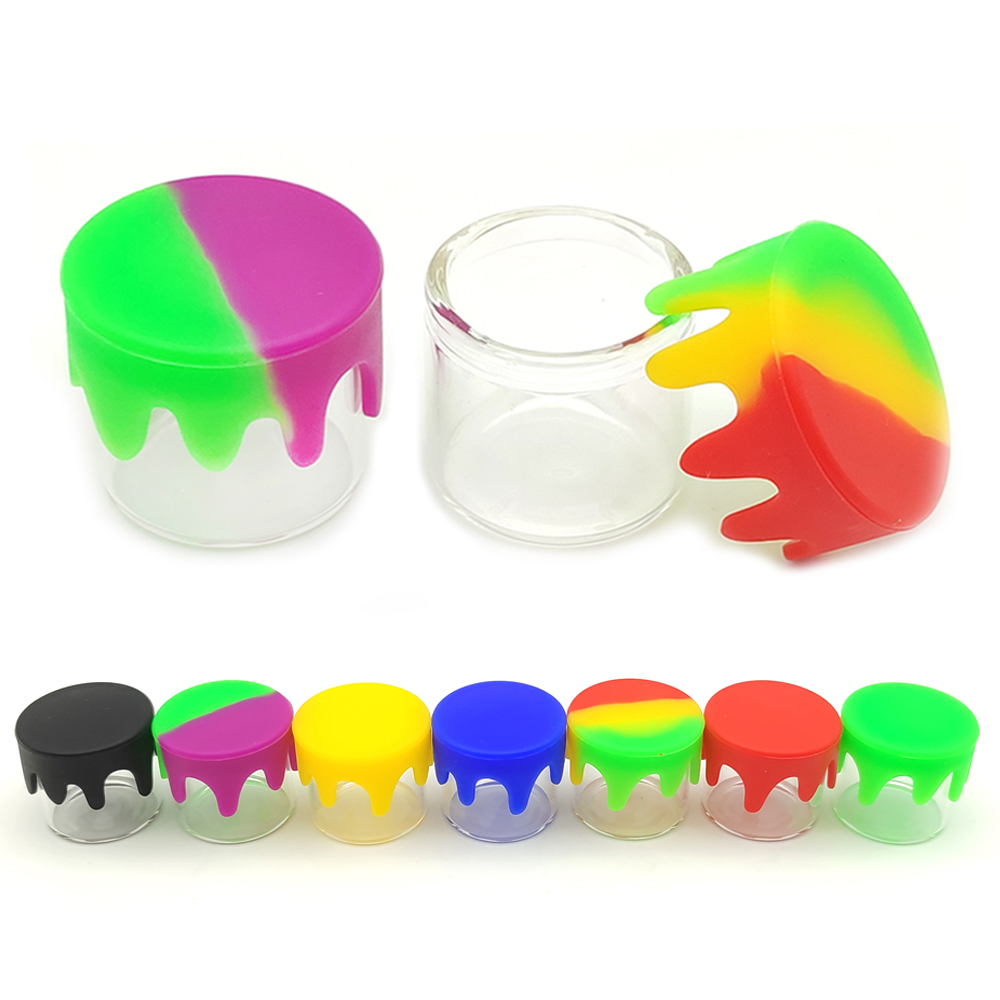 Food Storage Oven Safe - 5/20/50/100 Glass Jars 5ml Silicone Lid