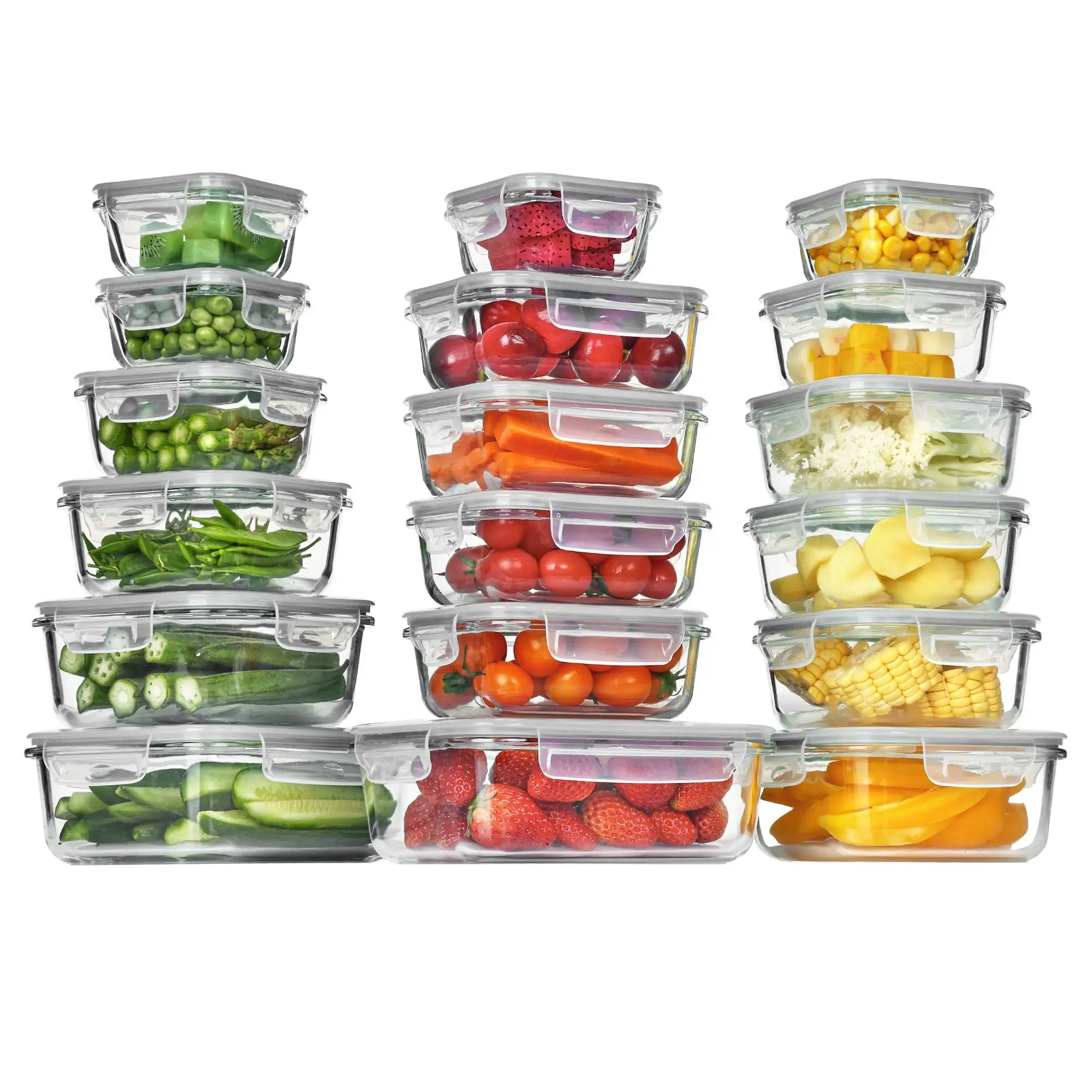 Food Storage Oven Safe - 18 Pack Glass Food Storage Containers