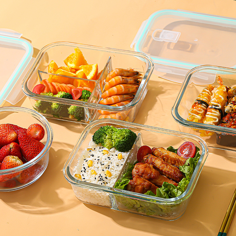 Food Storage Meals - Glass Fresh-Keeping Box high Borosilicate Heat-Resistant