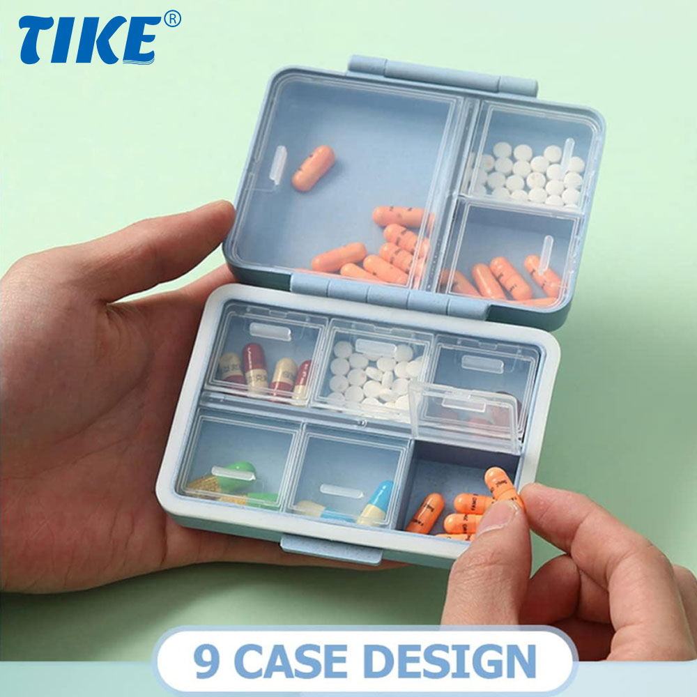 Food Storage With Dividers - 9 Compartments Travel Pill Organizer,Daily Pills