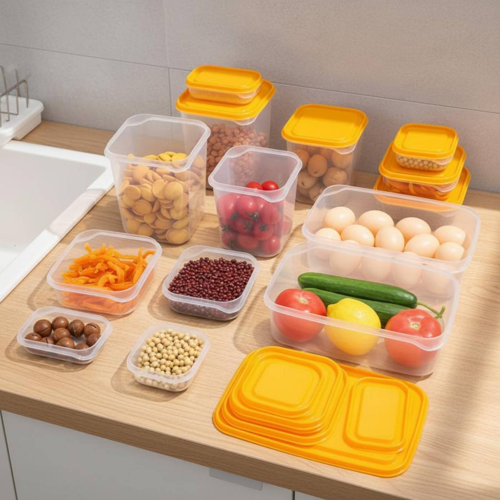 17 Pieces Fridge Storage Box S - огляд і ціна Food Storage Containers