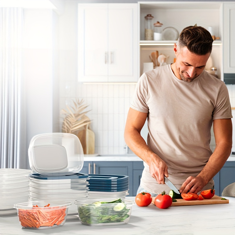 A Set of 6 Transparent Stackab - огляд і ціна Food Storage Meals
