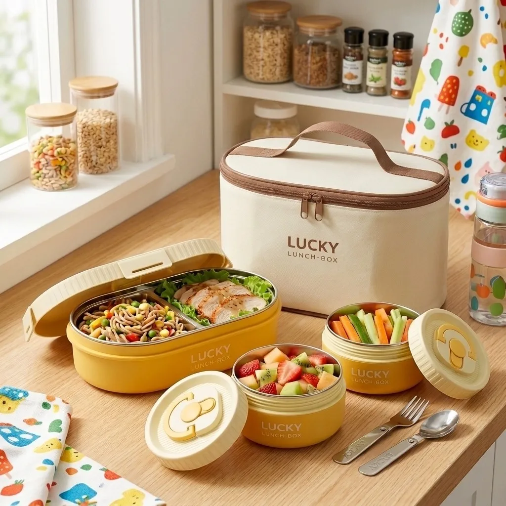 304 Stainless Steel Bento Lunc - огляд і ціна Food Storage With Dividers