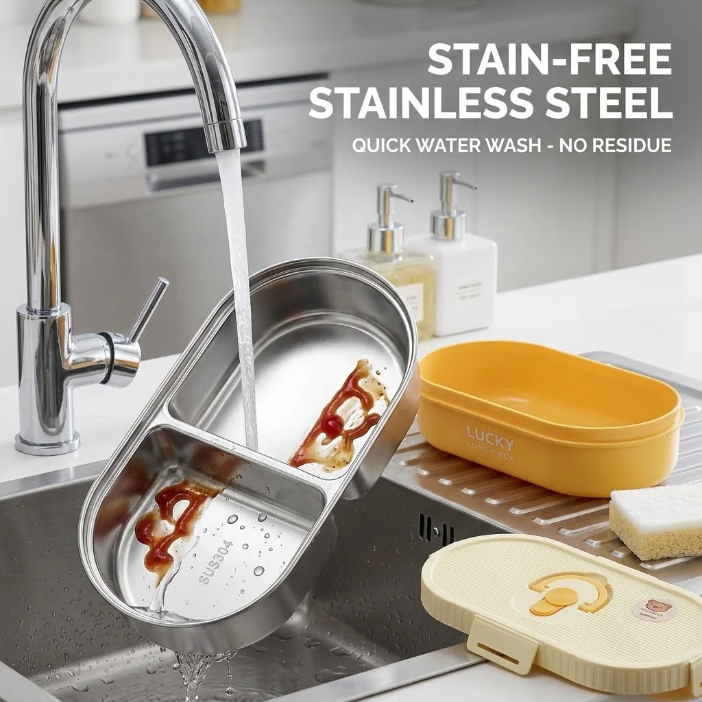 304 Stainless Steel Bento Lunc - огляд і ціна Food Storage With Dividers