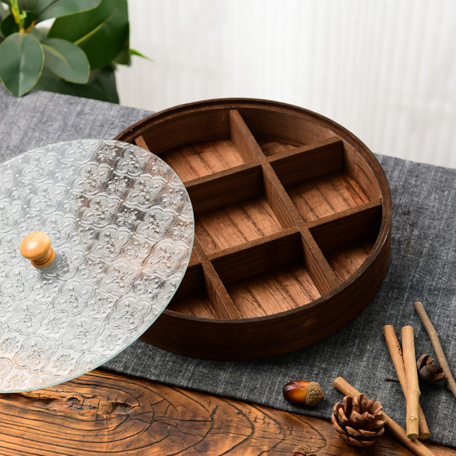Large Capacity Wooden Serving  - огляд і ціна Food Storage With Dividers