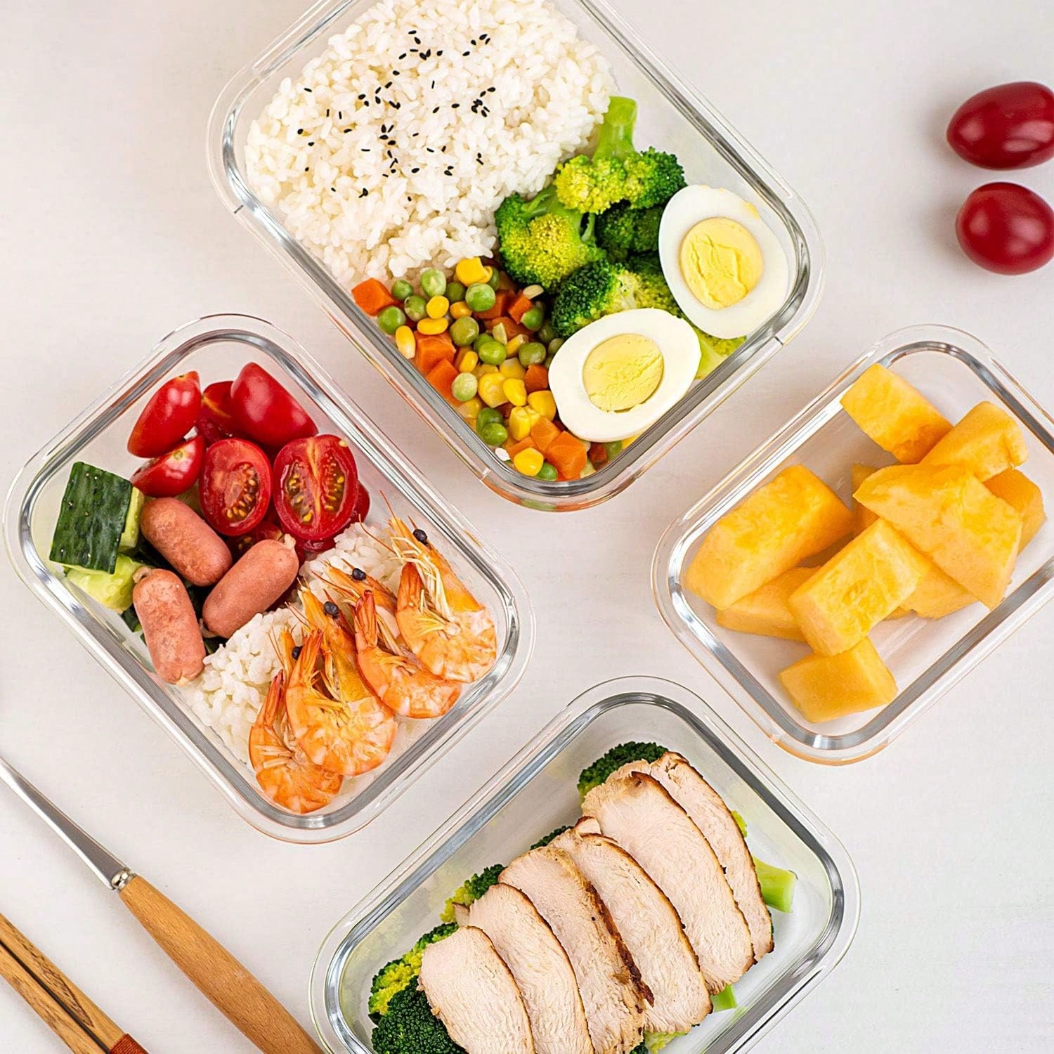 10 Pack Glass Meal Prep Contai - огляд і ціна Food Storage Meals