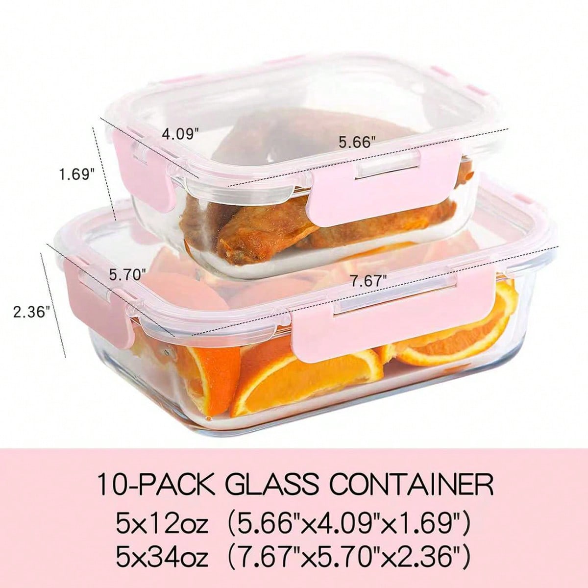 10 Pack Glass Meal Prep Contai - огляд і ціна Food Storage Meals