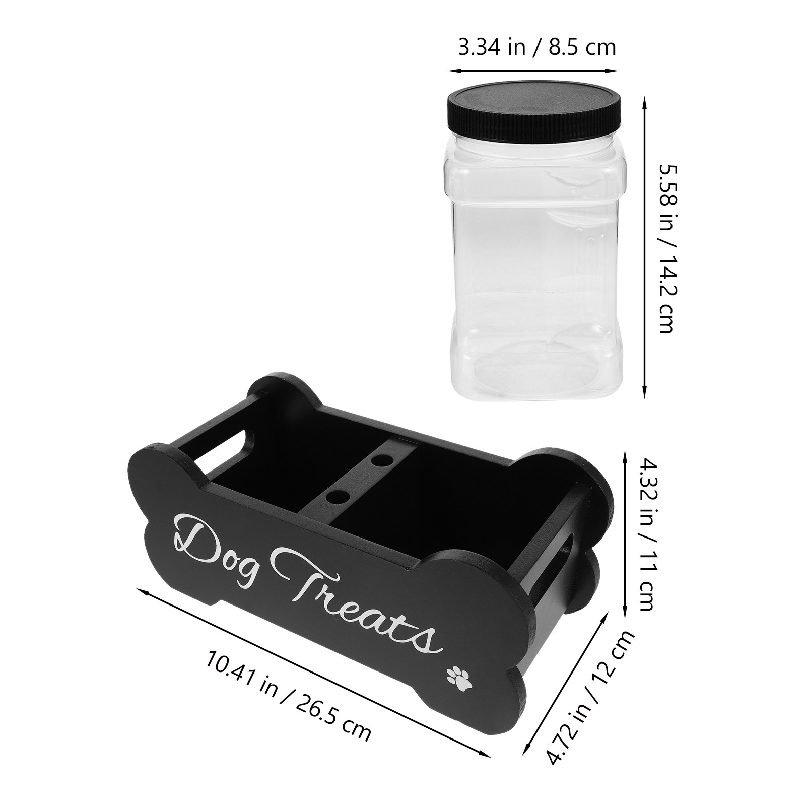 Wooden Dog Treat Container wit - огляд і ціна Food Storage With Dividers